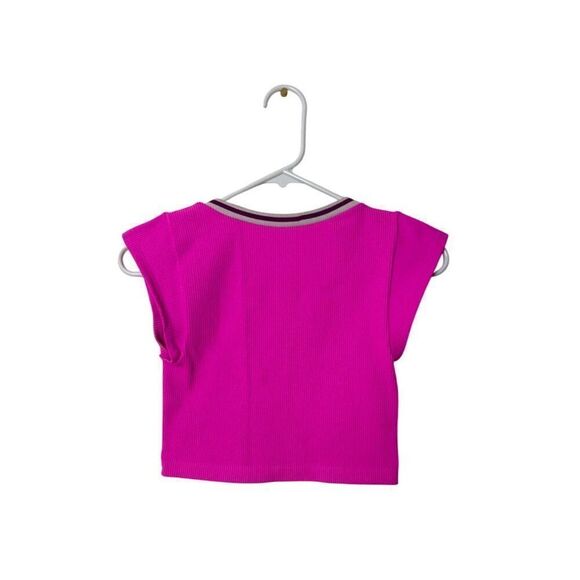Out From Under Pink Ribbed Knit Crop Top M/L - Picture 2 of 3